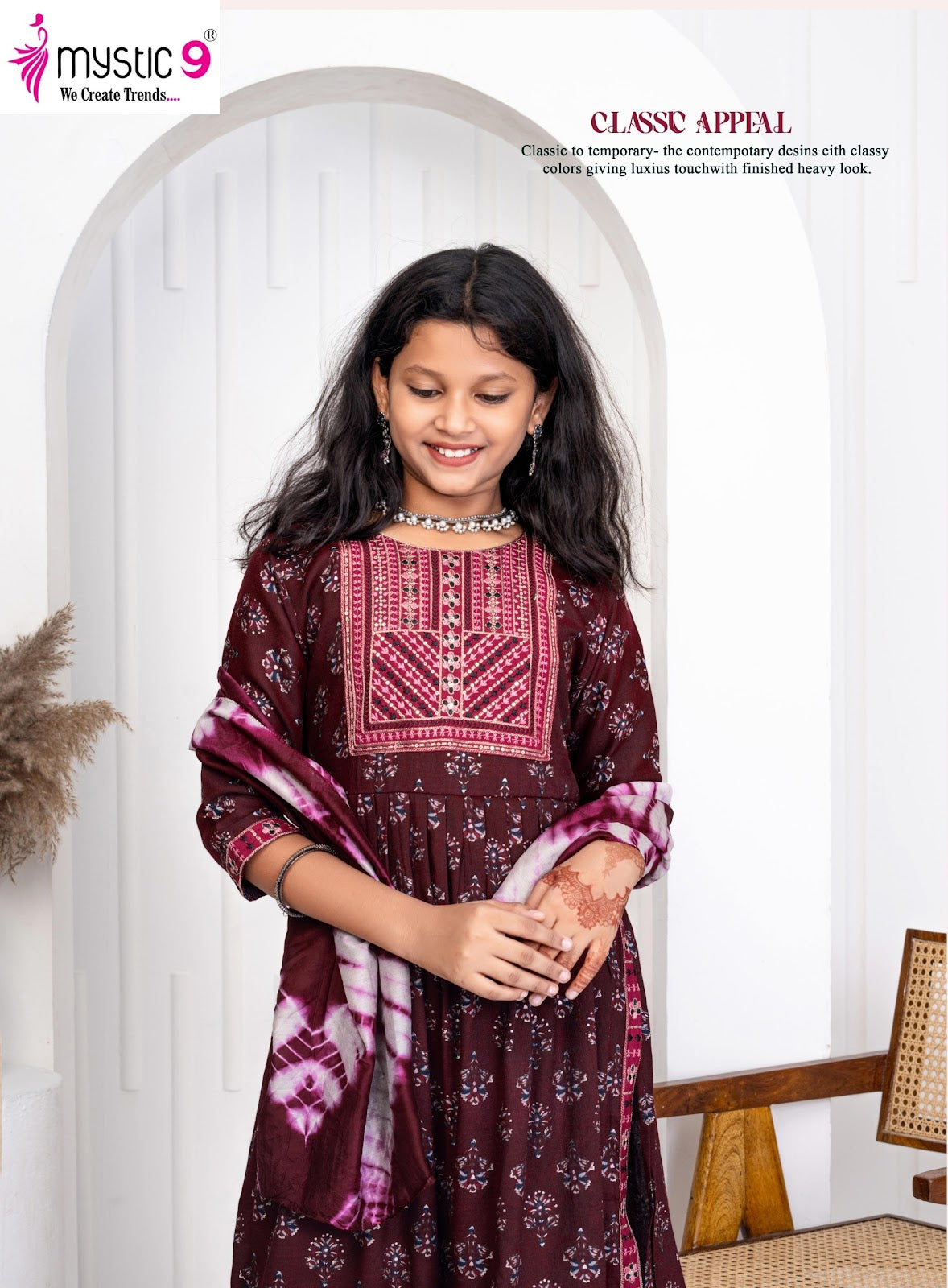 Sara Vol 3 Mystic 9 Rayon Girls Readymade Pant Suits Supplier Ahmedabad