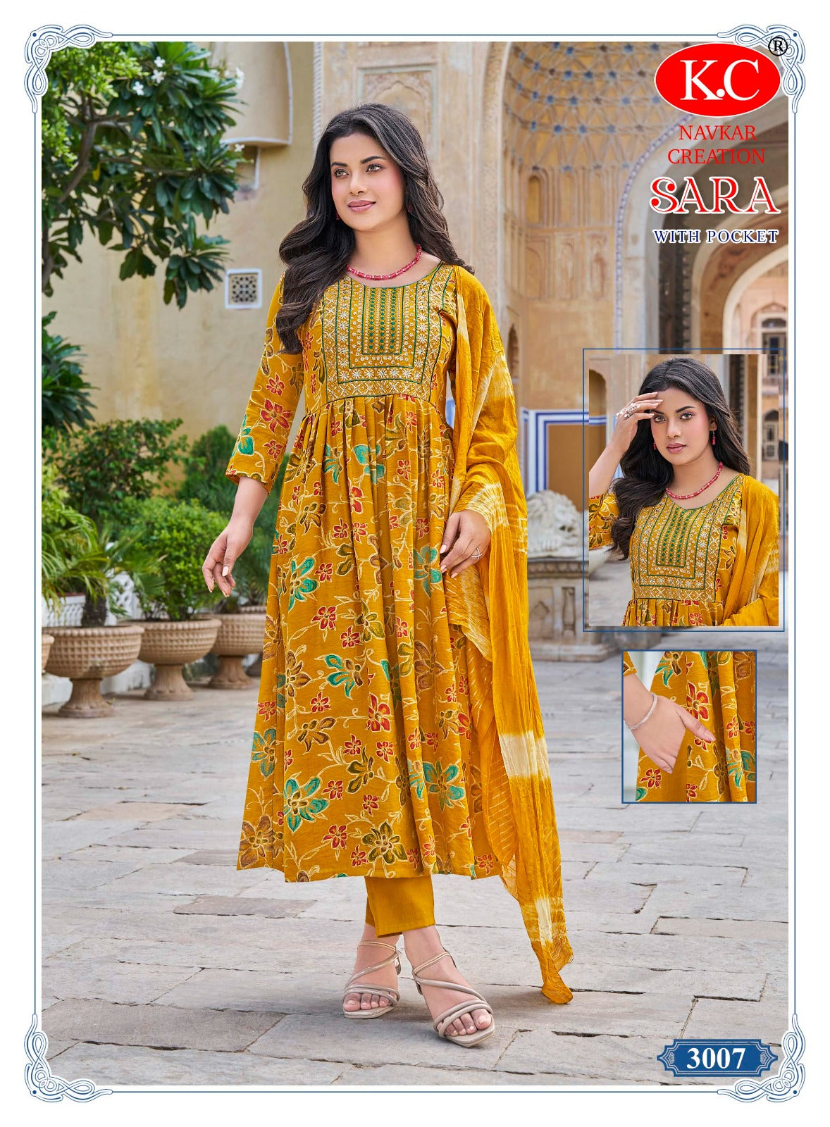 Sara Vol 3 Navkar Kc Vetican Readymade Anarkali Suits Manufacturer