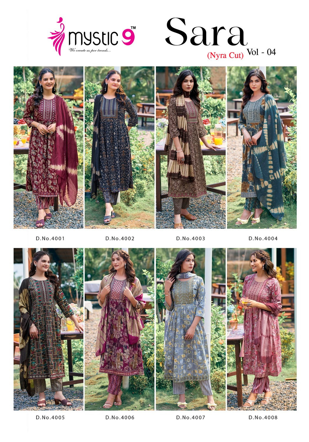 Sara Vol 4 Mystic 9 Two Tone Readymade Pant Style Suits