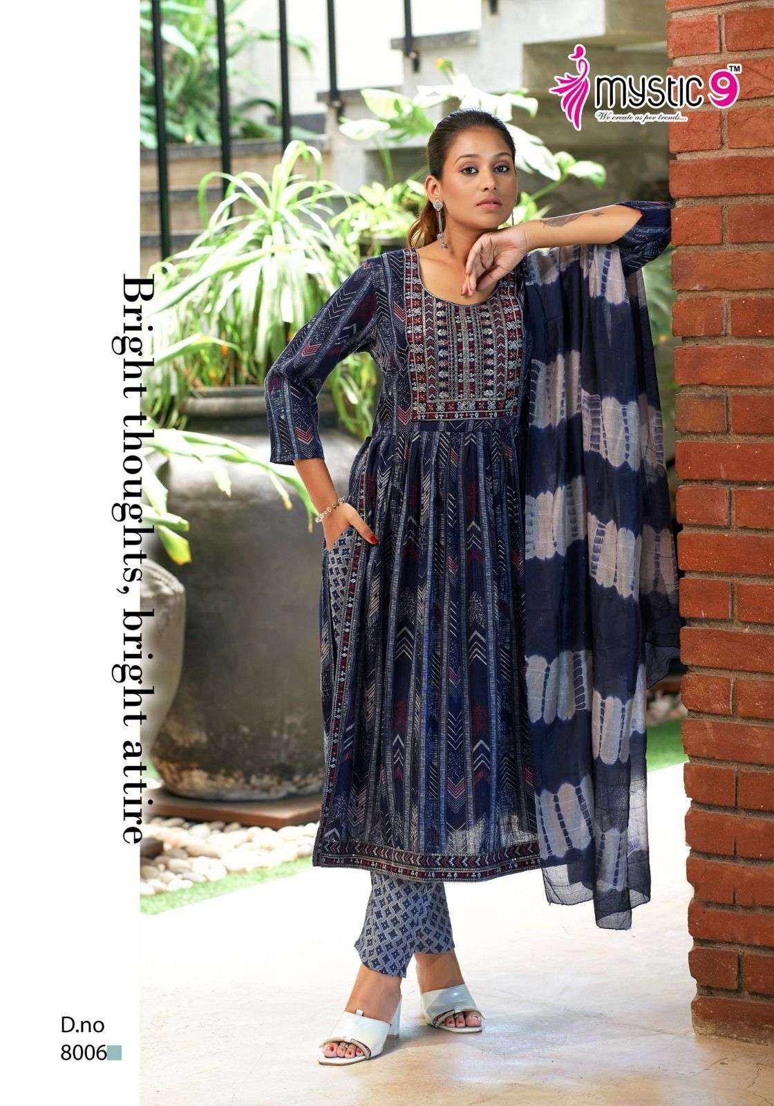 Sara Vol 8 Mystic 9 Rayon Capsule Readymade Pant Style Suits Manufacturer Ahmedabad