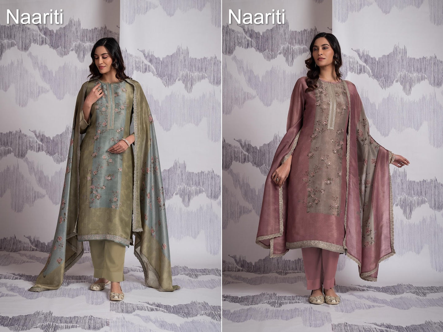 Sarahaa Naariti Organza Pant Style Suits Supplier Gujarat