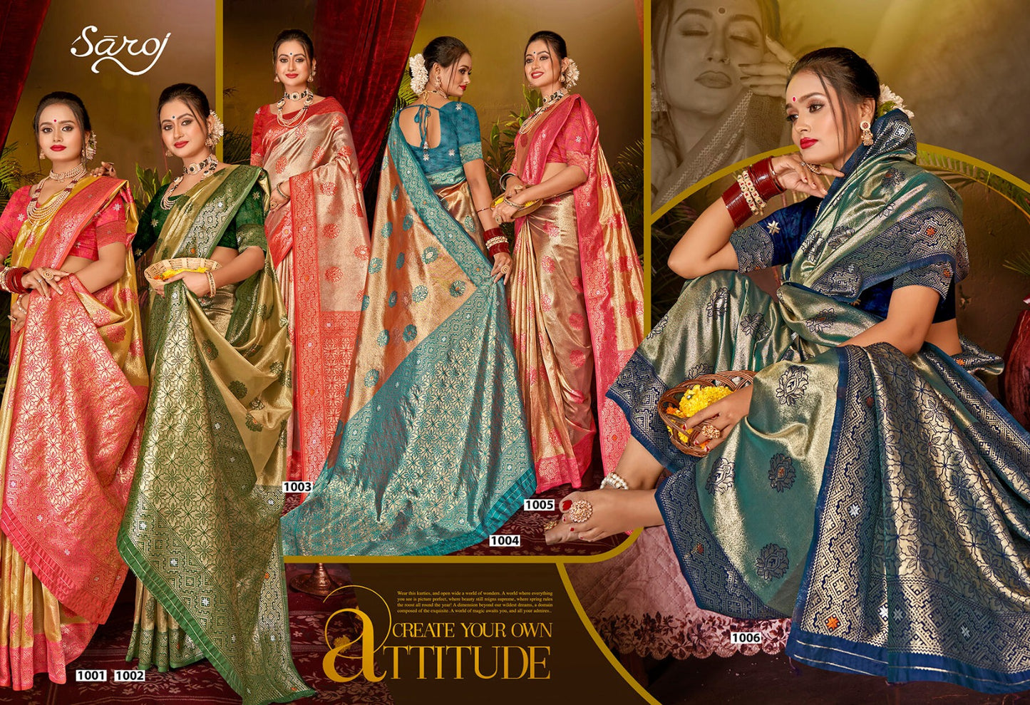 Sarangi Tissue Vol 1 Saroj Sarees Wholesaler Ahmedabad