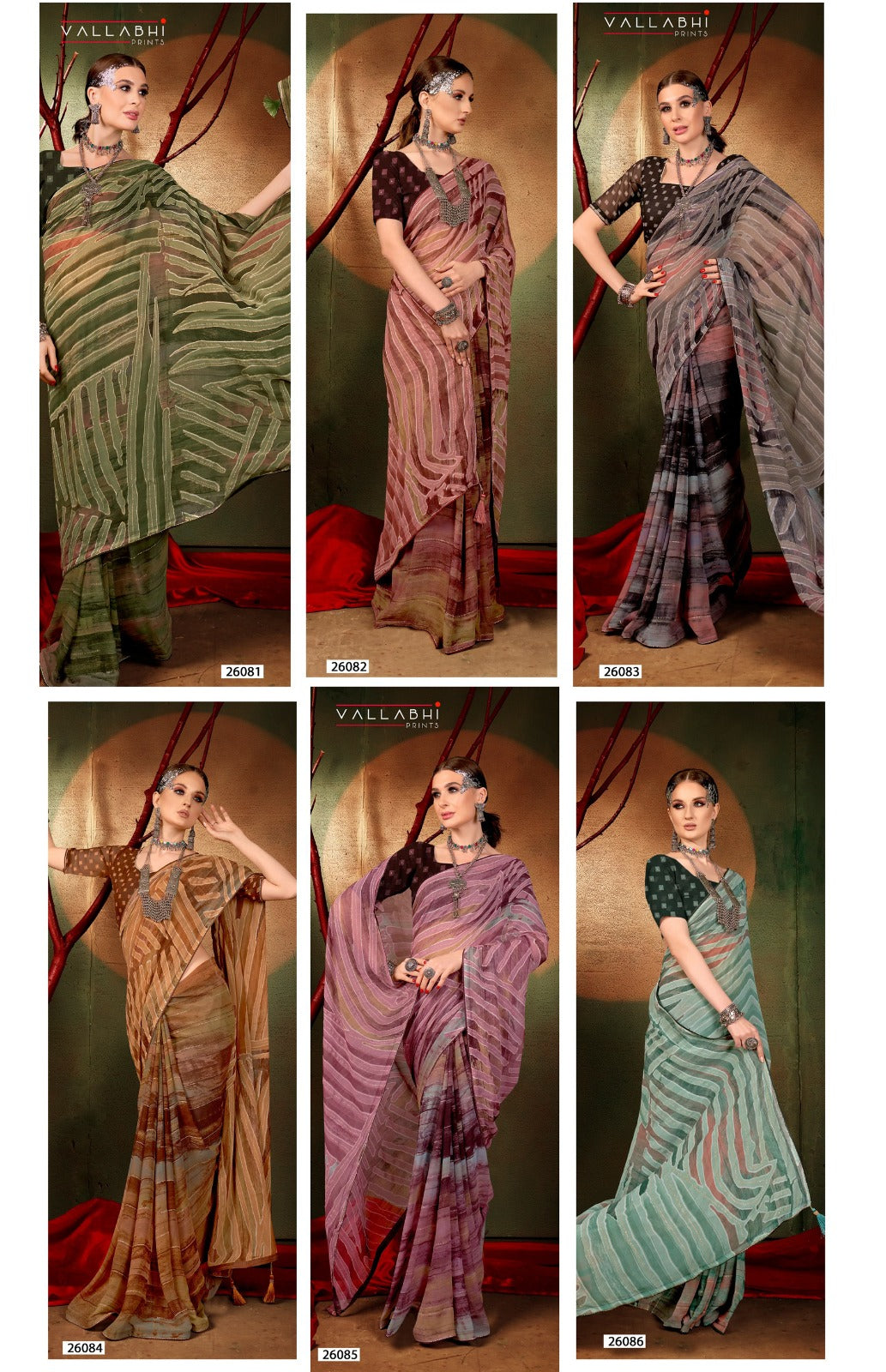 Sarara Vol 4 Vallabhi Prints Georgette Sarees Supplier