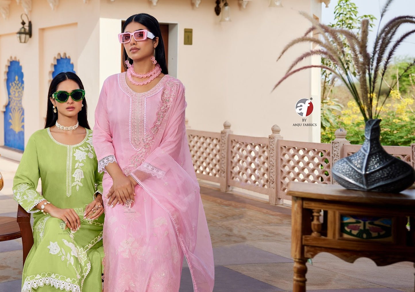 Sargam Vol 2 Af Muslin Readymade Plazzo Style Suits Supplier India