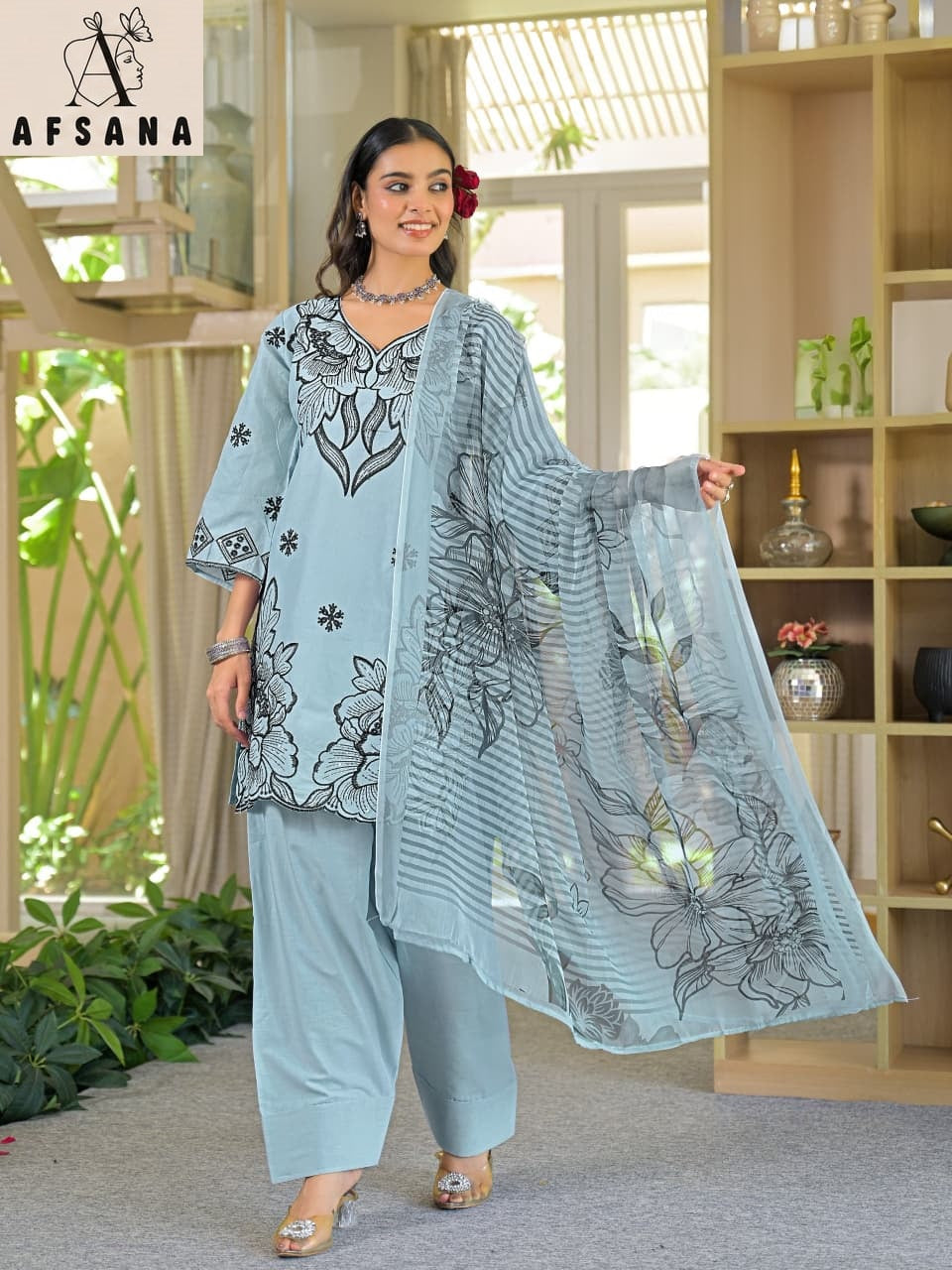 Sargun Farshi Afsana Cotton Pakistani Readymade Suits Supplier Ahmedabad