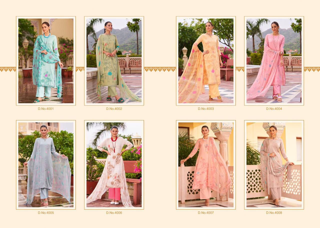 Sarika Vol 4 Salvi Fashion Jam Silk Pant Style Suits Supplier Ahmedabad