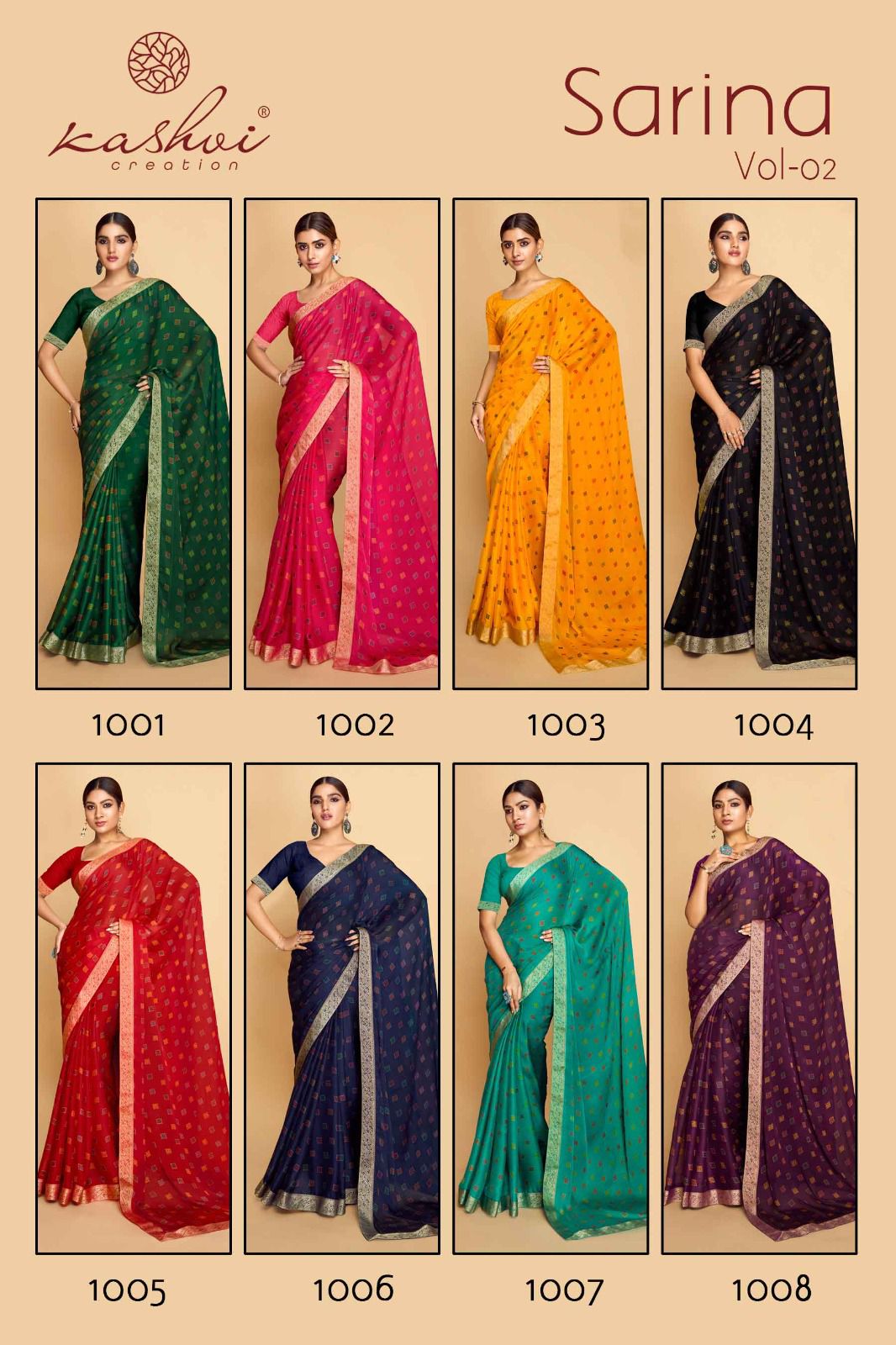 Sarina Vol 2 Kashvi Creation Pc Sarees Exporter Gujarat