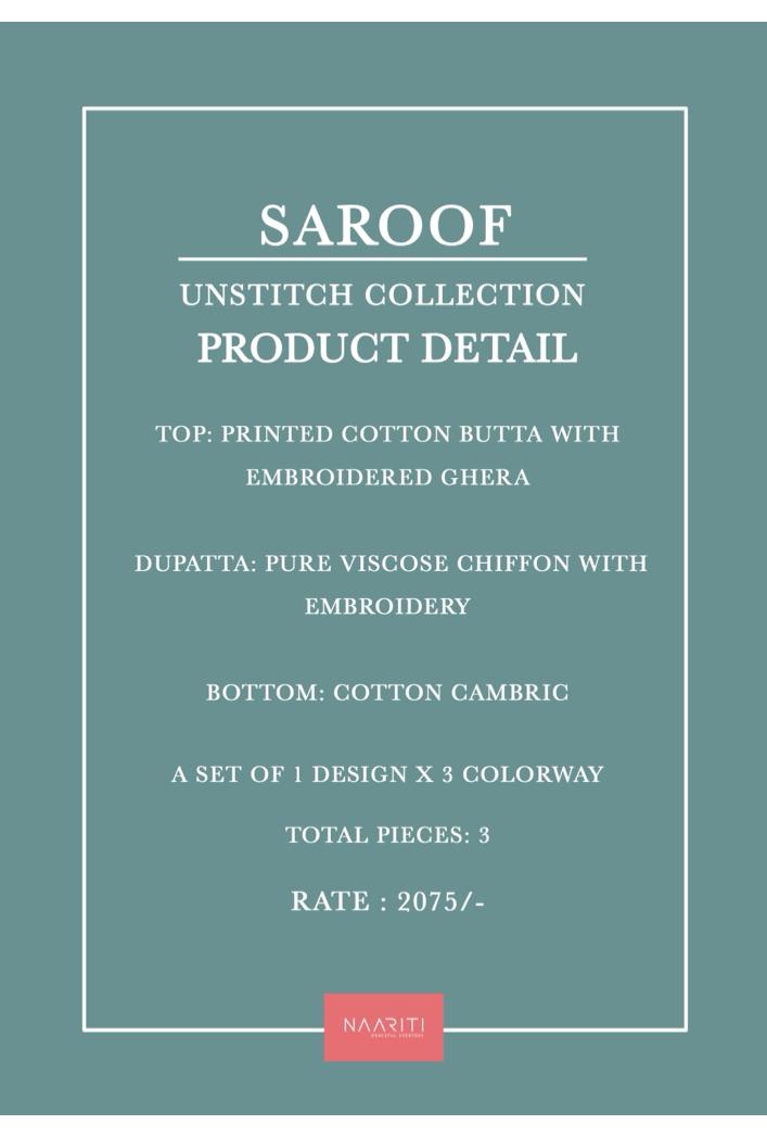 Saroof Naariti Cotton Pant Style Suits Manufacturer Ahmedabad