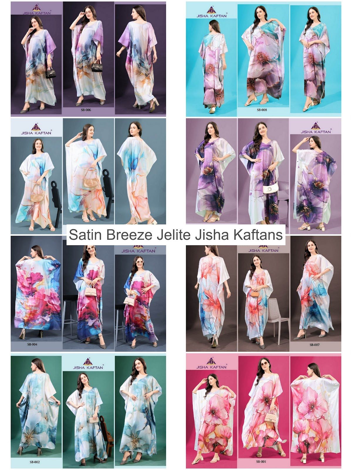 Satin Breeze Jelite Jisha Japan Satin Kaftans Wholesale Price