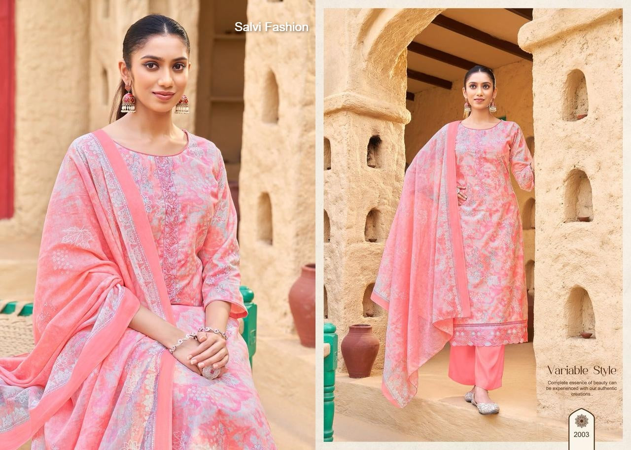 सतरंग वॉल्यूम 2 साल्वी फैशन लॉन पैंट स्टाइल सूट सप्लायर