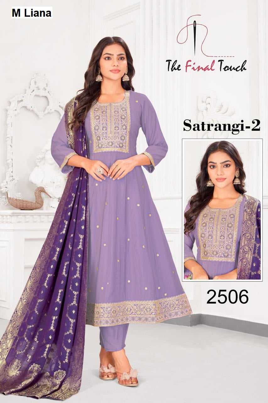 Satrangi 2 M Liana Roman Readymade Anarkali Suits Manufacturer India