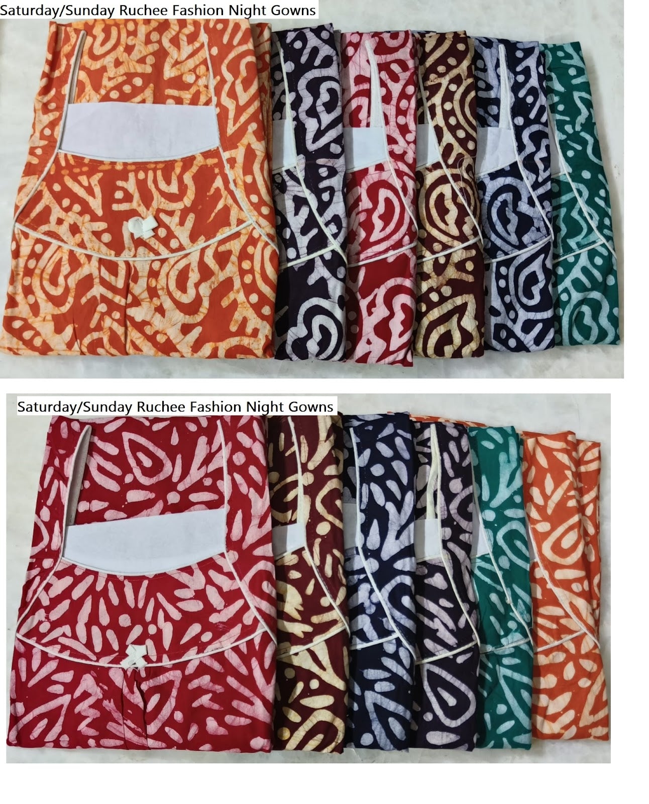 Saturday/Sunday Ruchee Fashion Batik Night Gowns Exporter Gujarat