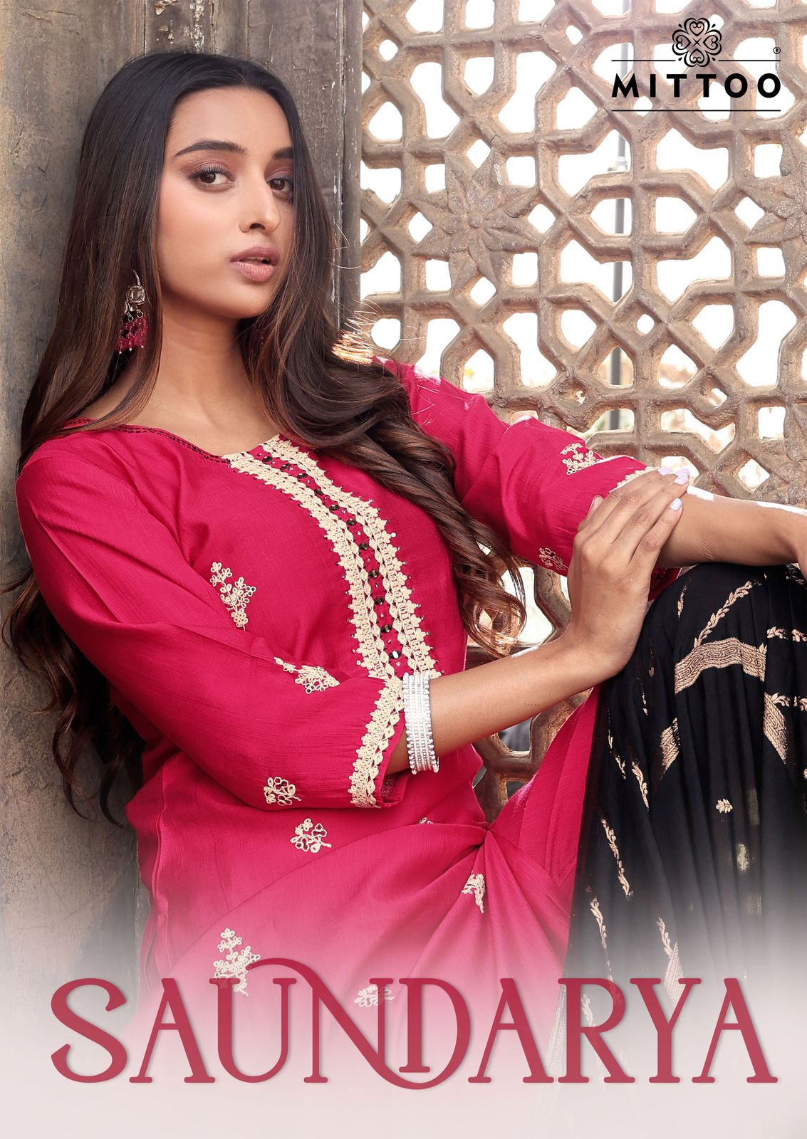 Saundarya Mittoo Viscose Muslin Readymade Suits Wholesaler India