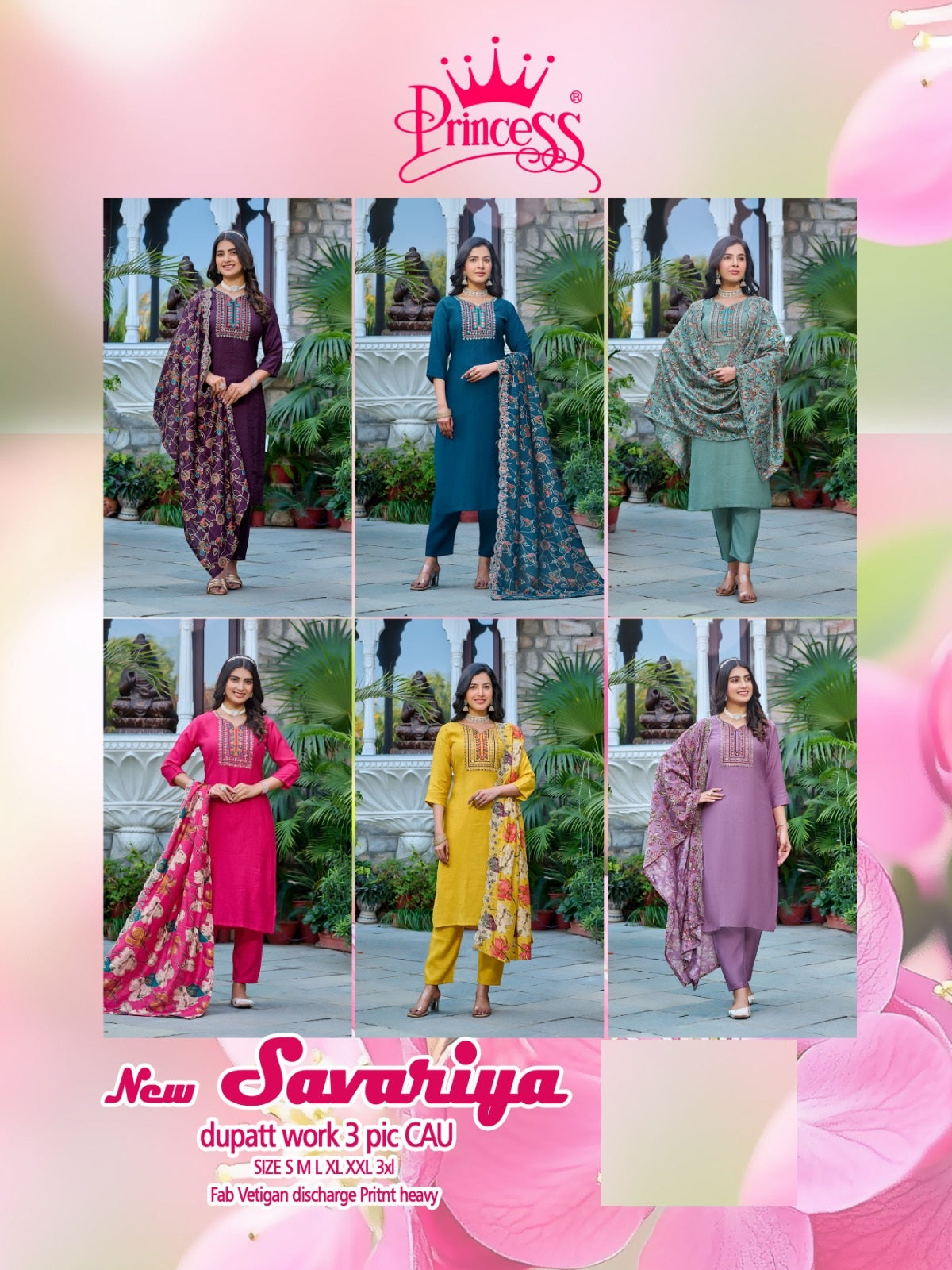Savariya Princess Creation Vetican Readymade Pant Style Suits Wholesaler