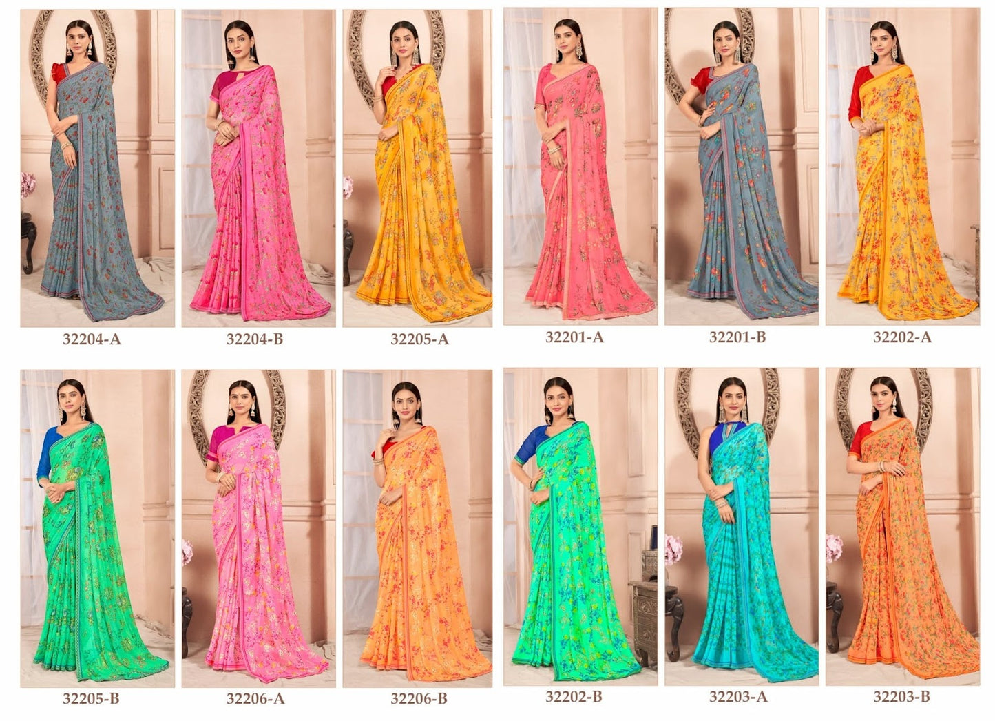 Savyaa 2 Ruchi Chiffon Sarees
