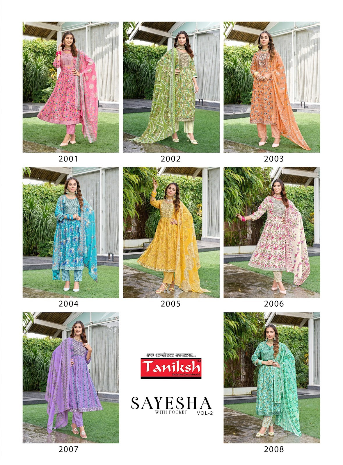 Sayesha Vol 2 Taniksh Cotton Cambric Readymade Pant Style Suits Wholesale Rate