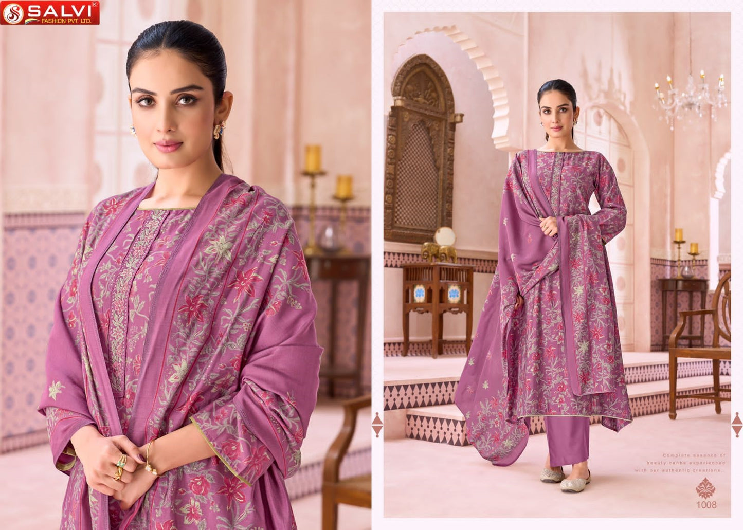 Sayuri Silk Plus Salvi Fashion Modal Silk Pant Style Suits Supplier Gujarat