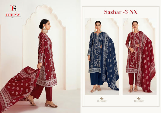 Sazhar-3 Nx Deepsy Pure Cotton Karachi Salwar Suits