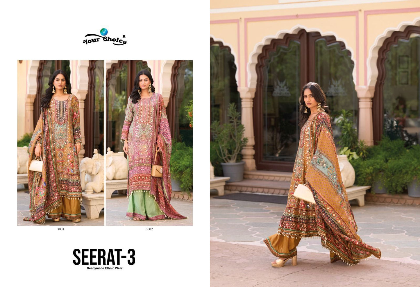 Seerat 3 Your Choice Chinon Pakistani Readymade Suits Supplier Ahmedabad