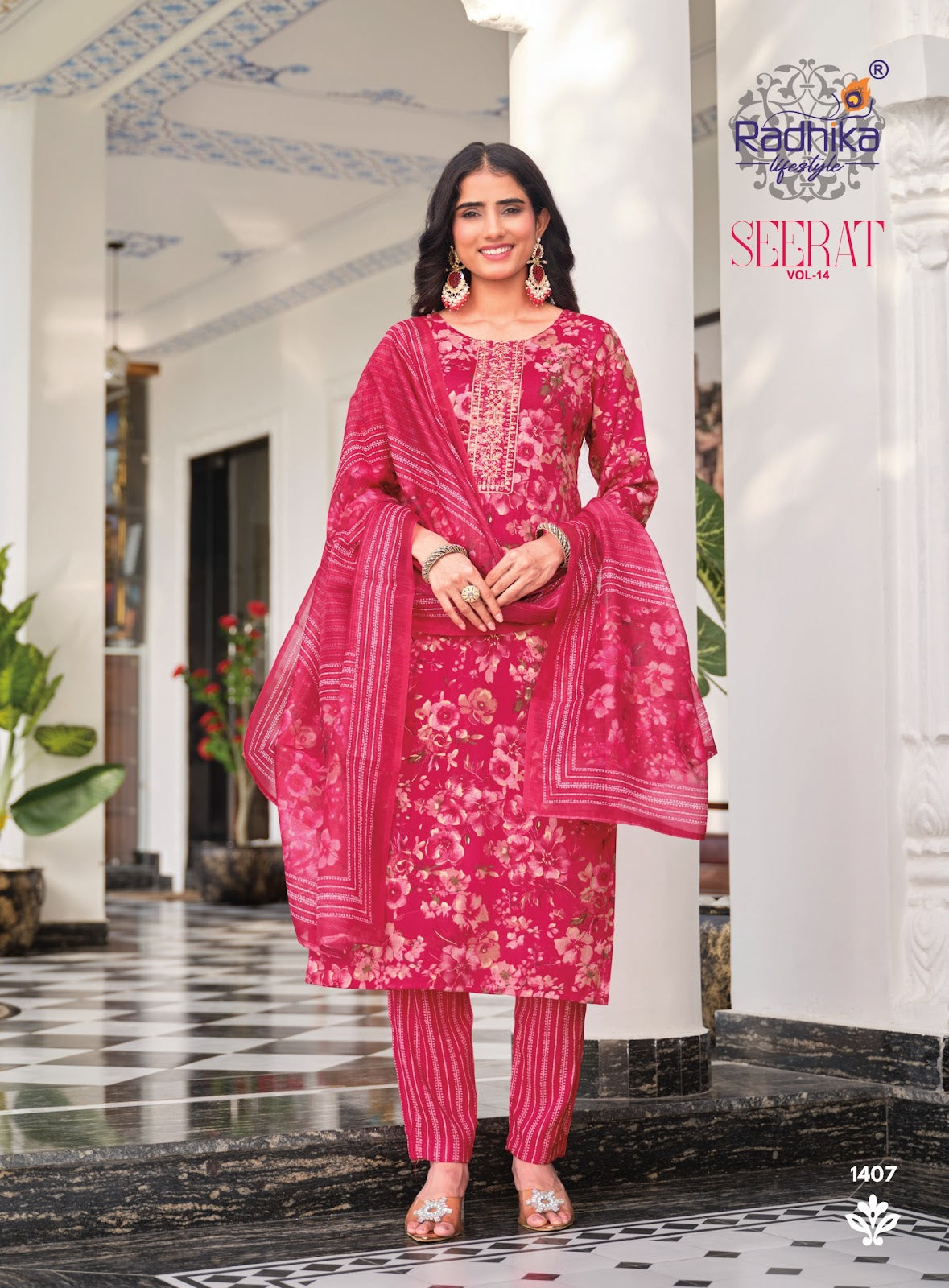 Seerat Vol 14 Radhika Lifestyle Rayon Readymade Pant Style Suits Wholesale Price