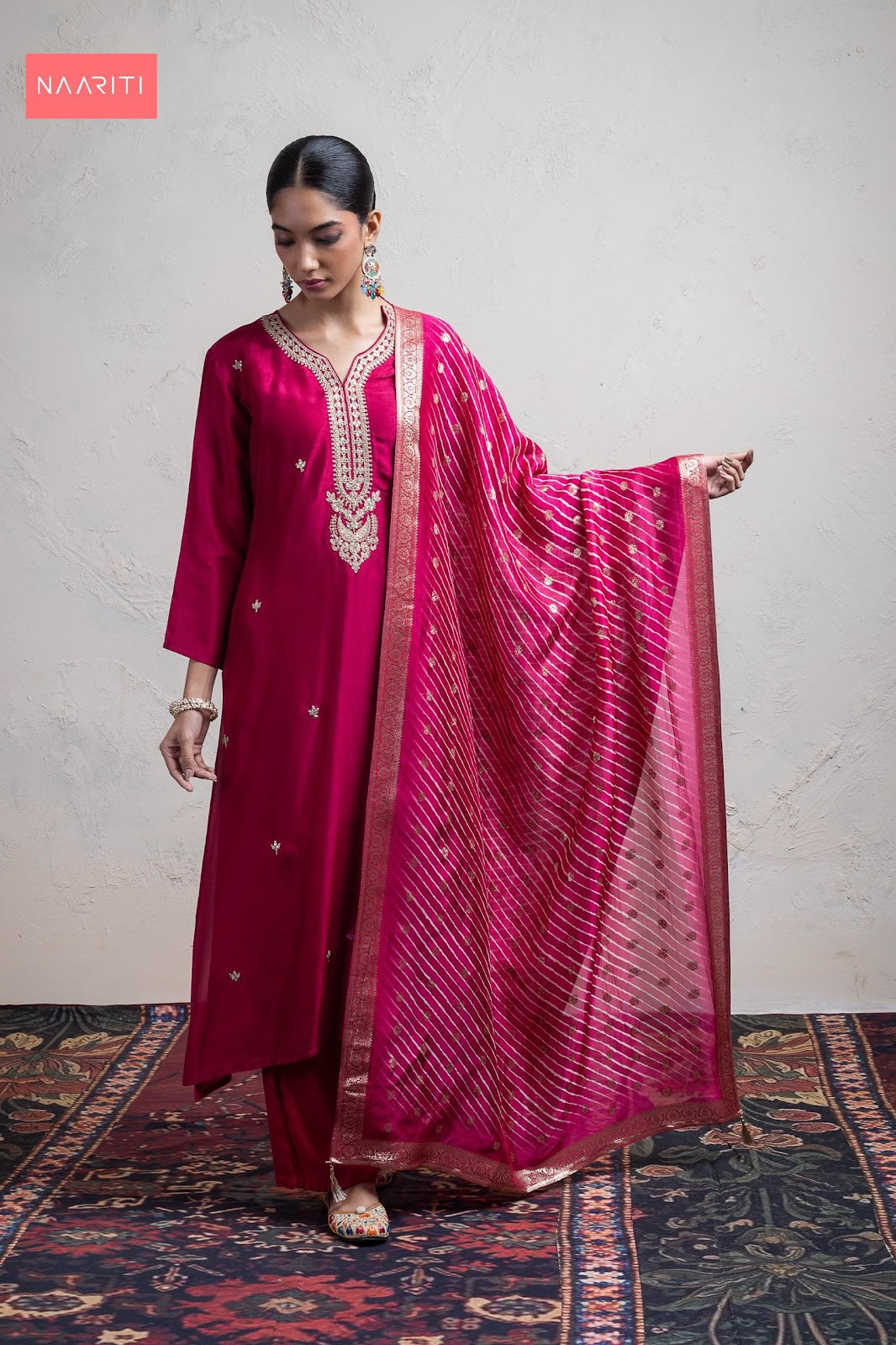 Seher Naariti Russian Silk Pant Style Suits Exporter India