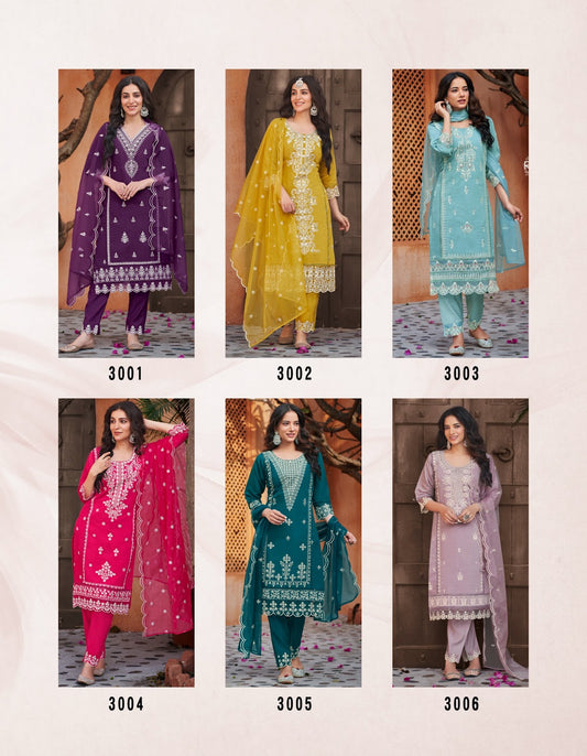 Sehnaaz Vol 3 Radhika Lifestyle Roman Silk Readymade Pant Style Suits