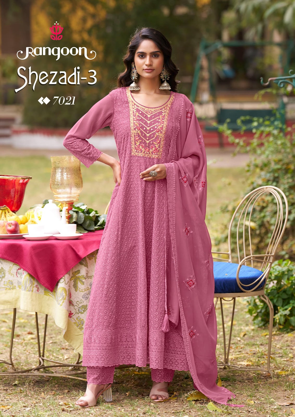 Sehzadi Vol 3 Rangoon Sifli Georgette Readymade Anarkali Suits Exporter