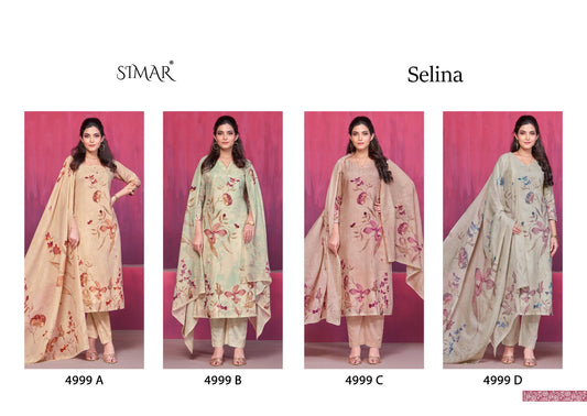 Selina Simar Pure Linen Pant Style Suits Supplier Gujarat
