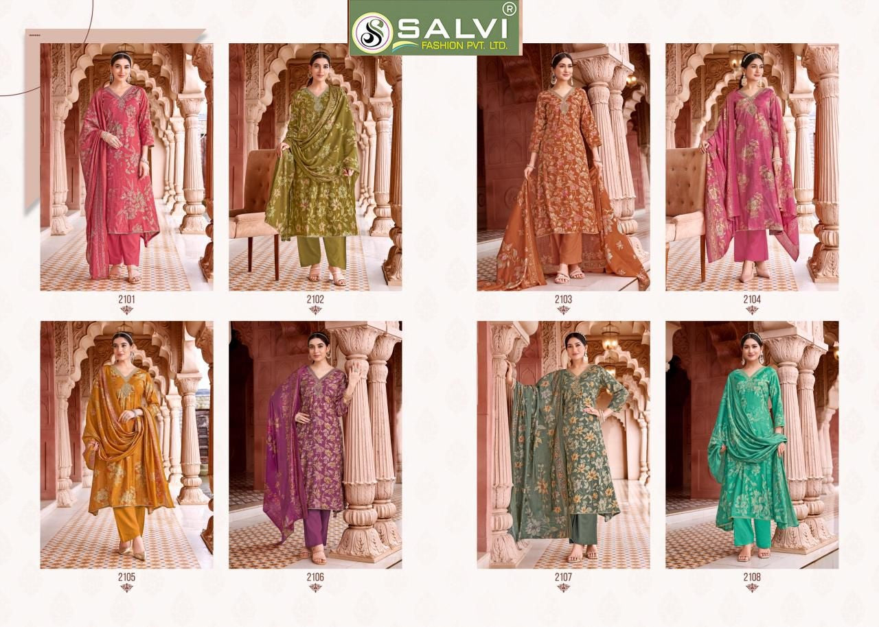 Selvina Silk Vol 21 Salvi Fashion Modal Silk Pant Style Suits Exporter Gujarat