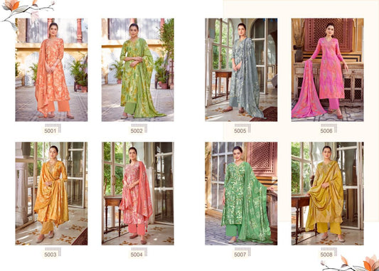 Selvina Silk Vol 5 Salvi Fashion Modal Silk Plazzo Style Suits