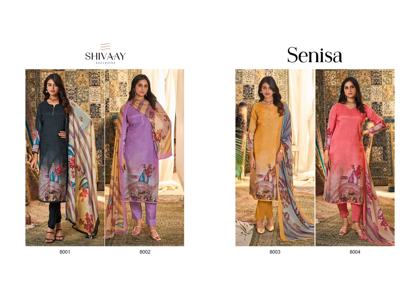 Senisa Shivaay Viscose Muslin Pant Style Suits Wholesale Rate