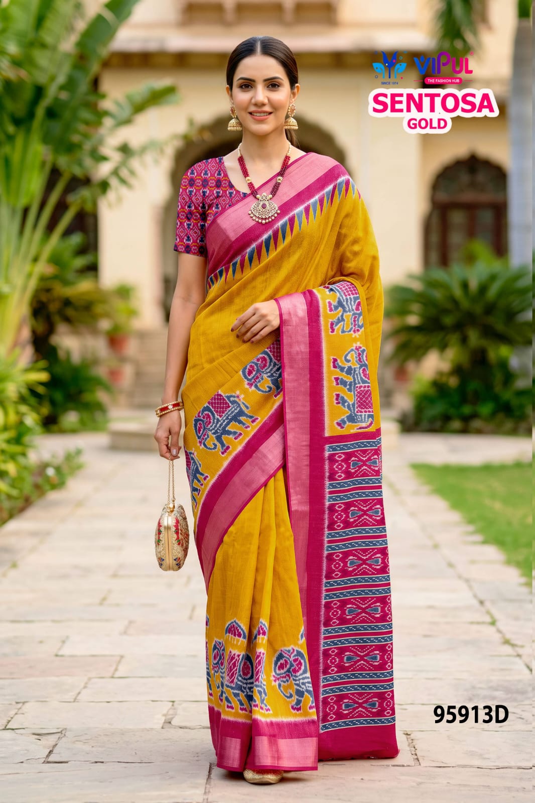 Sentosa Gold Vipul Soft Silk Sarees Wholesaler Ahmedabad