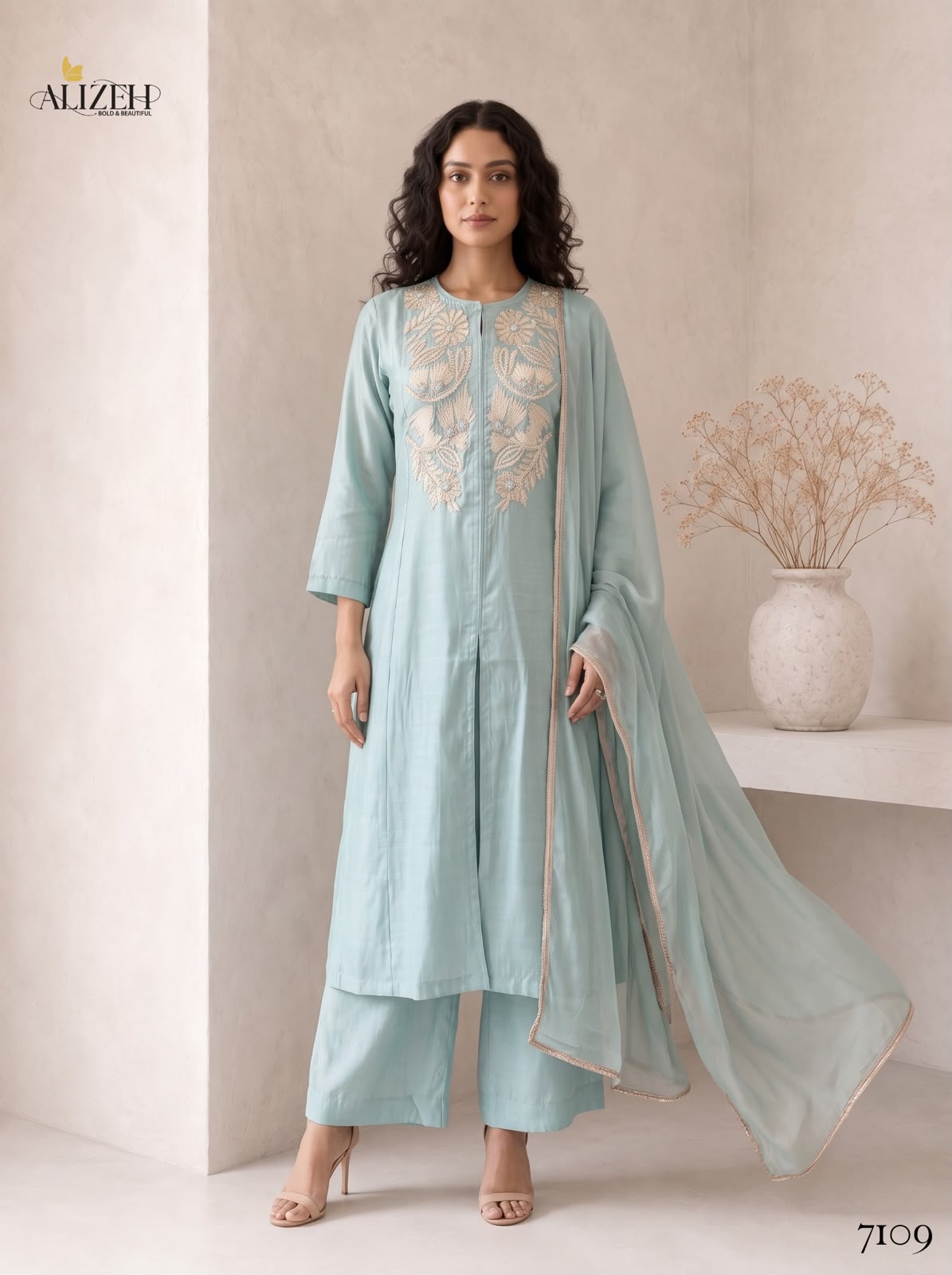 Series 7106-7109 Alizeh Roman Silk Readymade Suits Manufacturer Gujarat