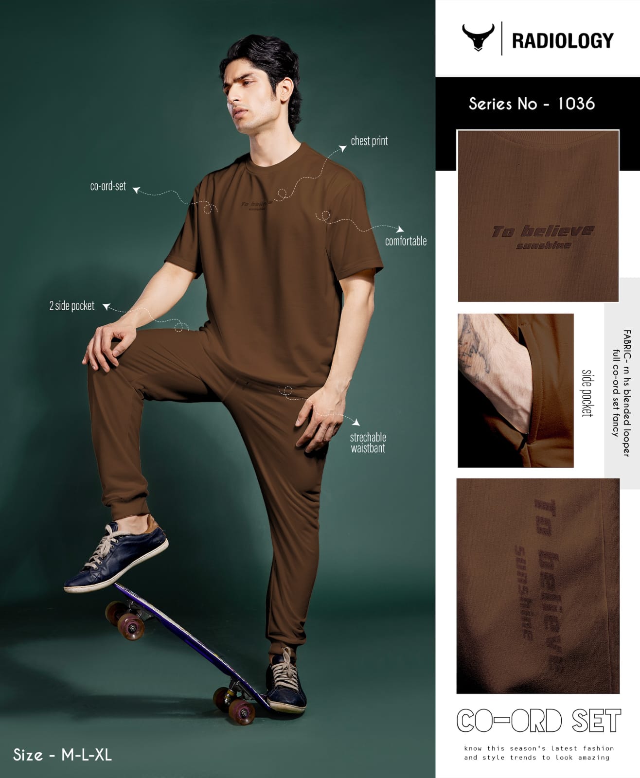 Series No 1036 Radiology Looper Mens Co Ord Set Wholesale