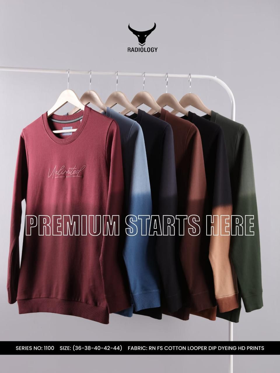 Series No 1100 Radiology Cotton Looper Mens Tshirts Manufacturer Ahmedabad