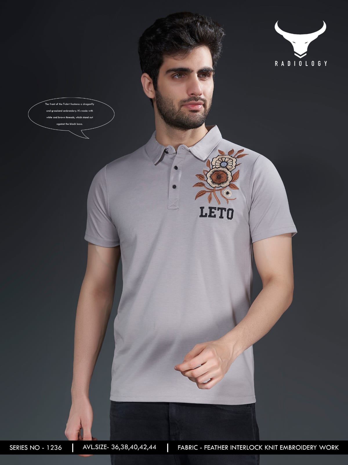 Series No 1236 Radiology Feather Knit Mens Tshirts Supplier