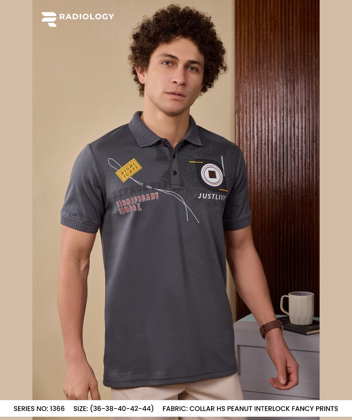 Series No 1366 Collar Radiology Interlock Mens Tshirts Manufacturer Ahmedabad