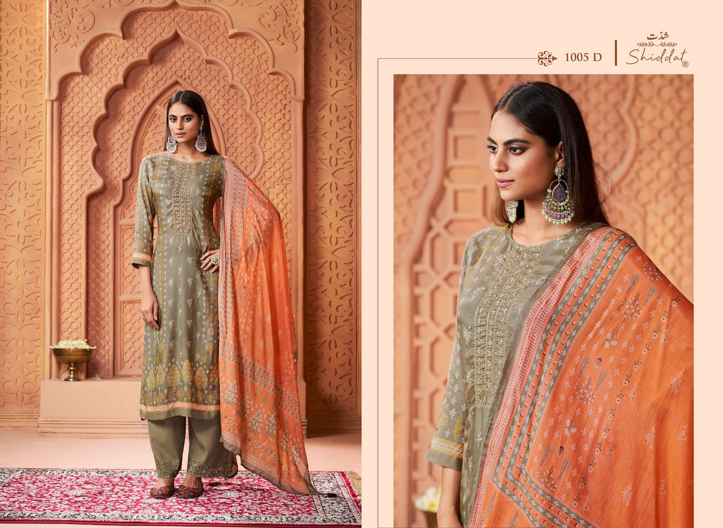 Serina 1005 Shiddat Muslin Pant Style Suits Wholesaler India