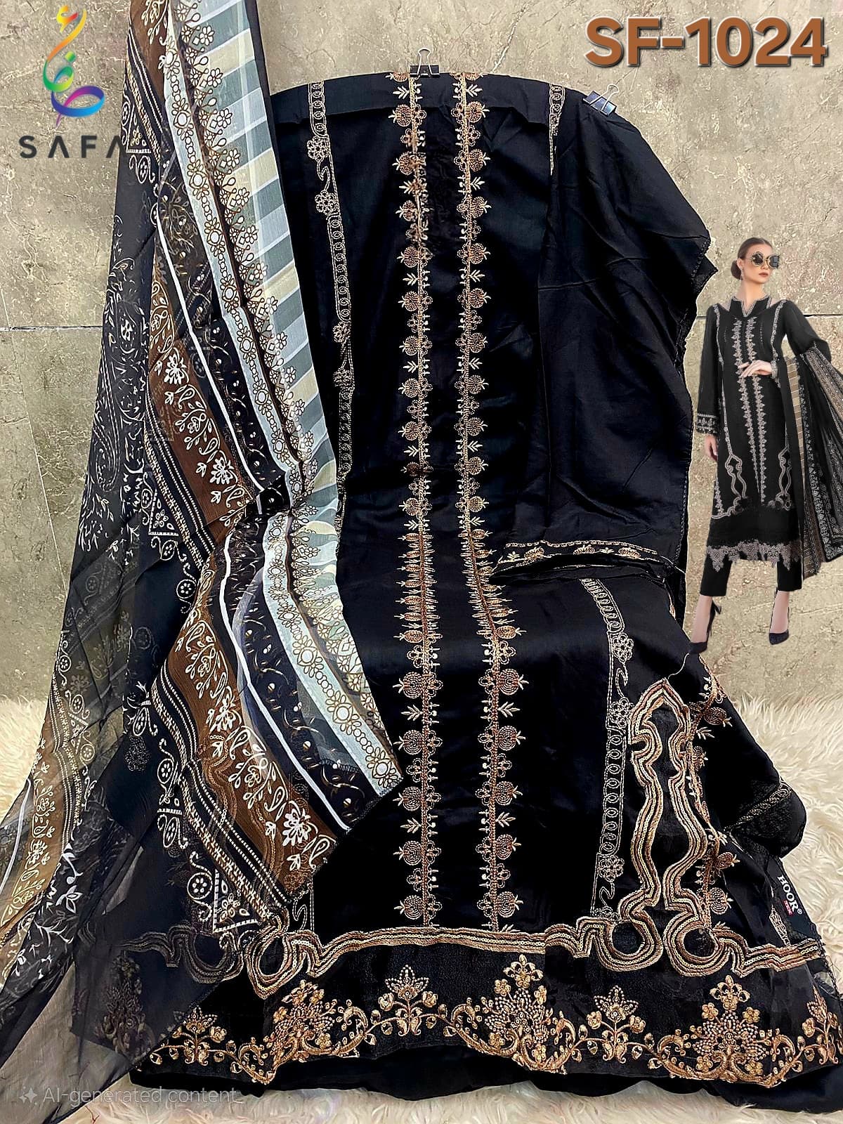 Sf 1024Abcd Safa Creation Georgette Pakistani Salwar Suits Manufacturer