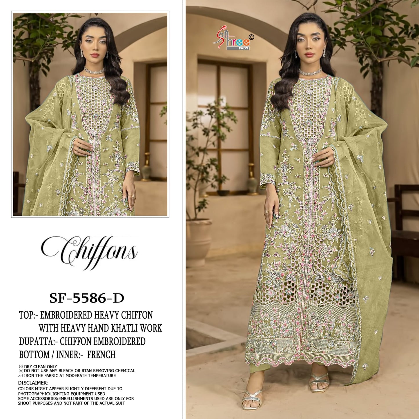Sf 5586 Shree Fabs Chiffon Pakistani Salwar Suits Wholesaler Gujarat