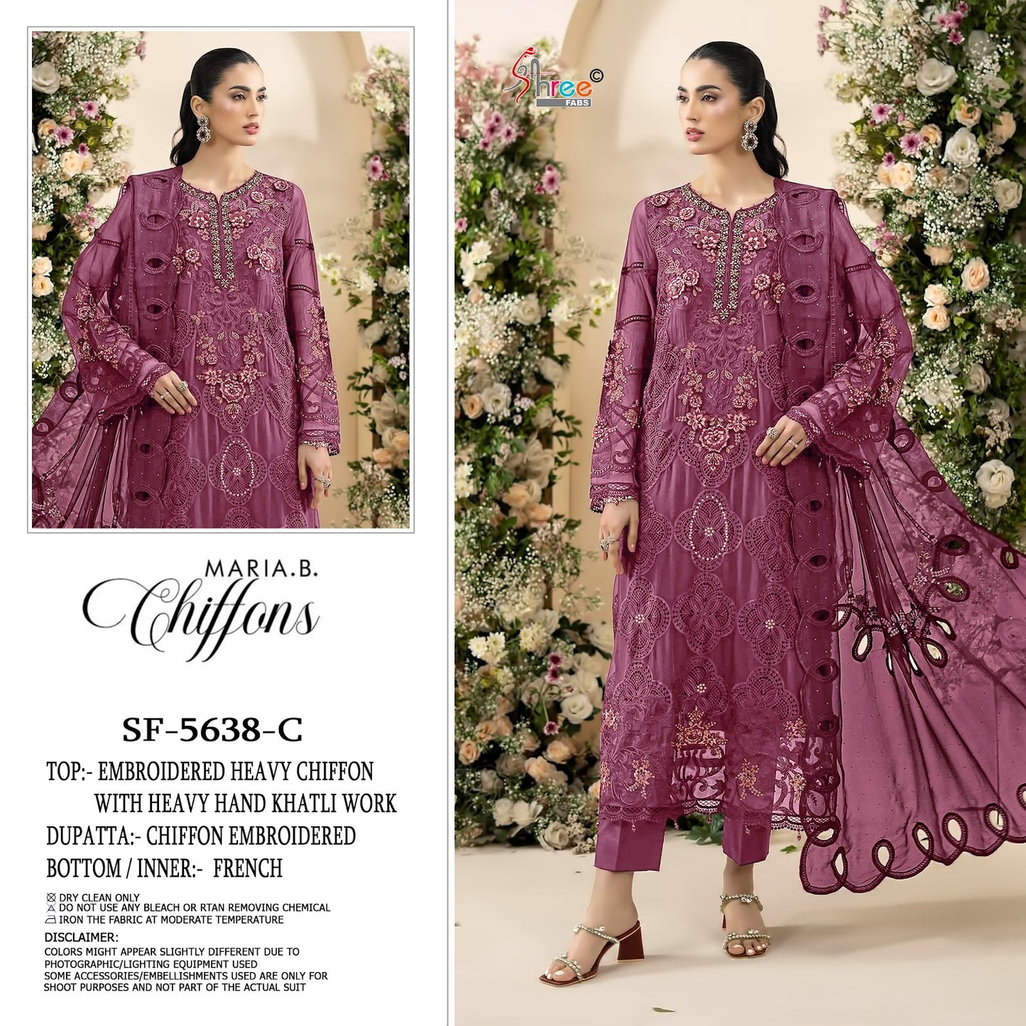Sf 5638 Shree Fabs Chiffon Pakistani Salwar Suits Exporter