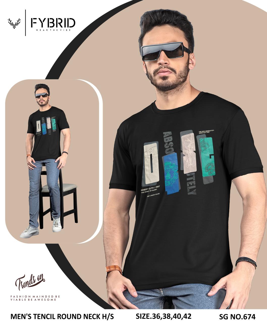 Sg No 674 Fybrid Tencel Mens Tshirts Supplier