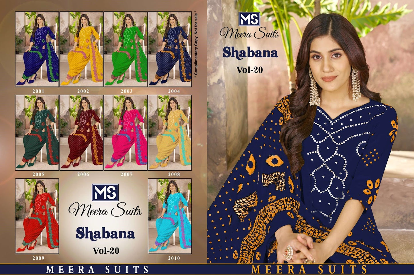 Shabana Vol 20 Meera Cotton Dress Material Wholesale Rate