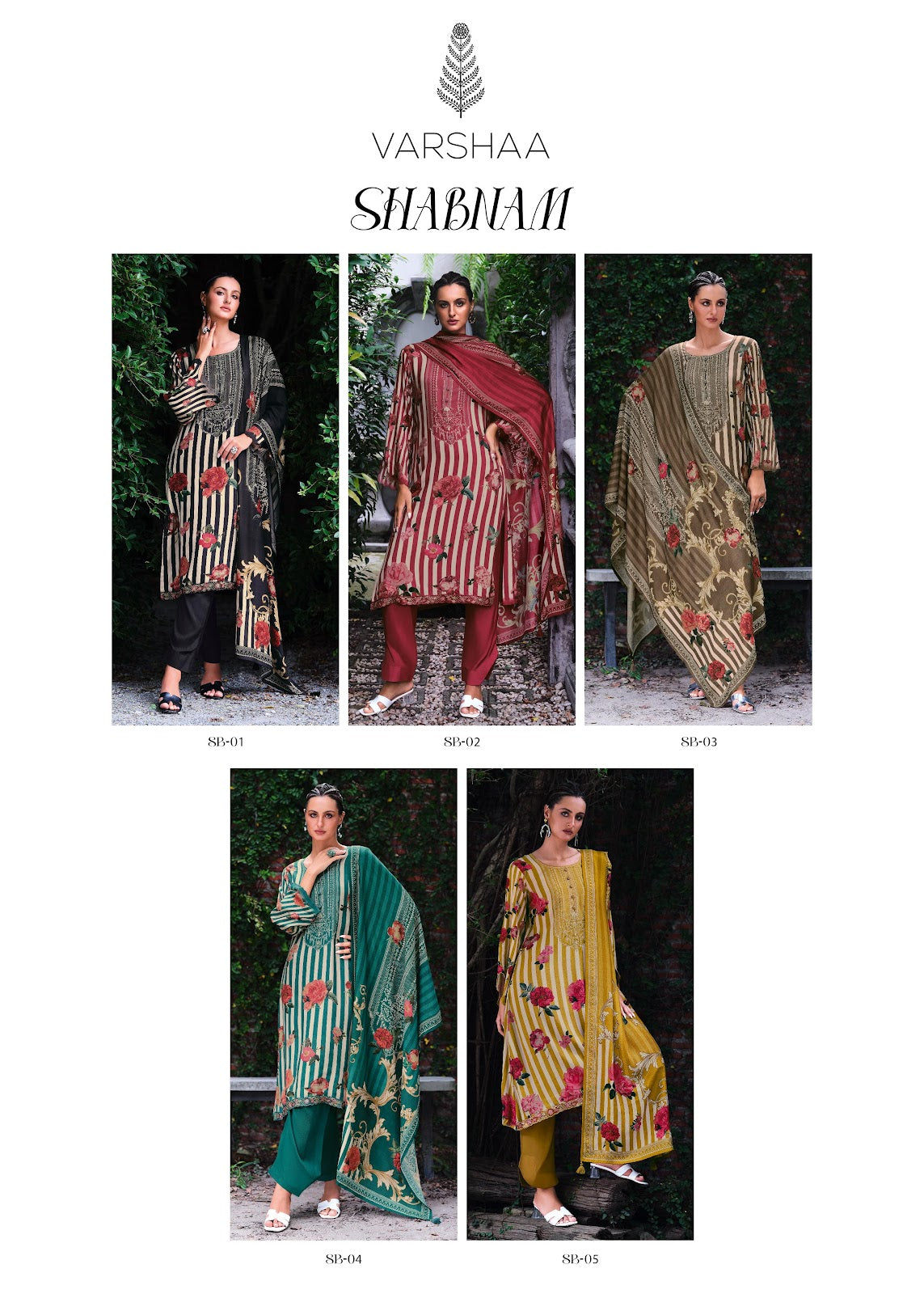 Shabnam Varshaa Viscose Muslin Pant Style Suits Supplier Gujarat