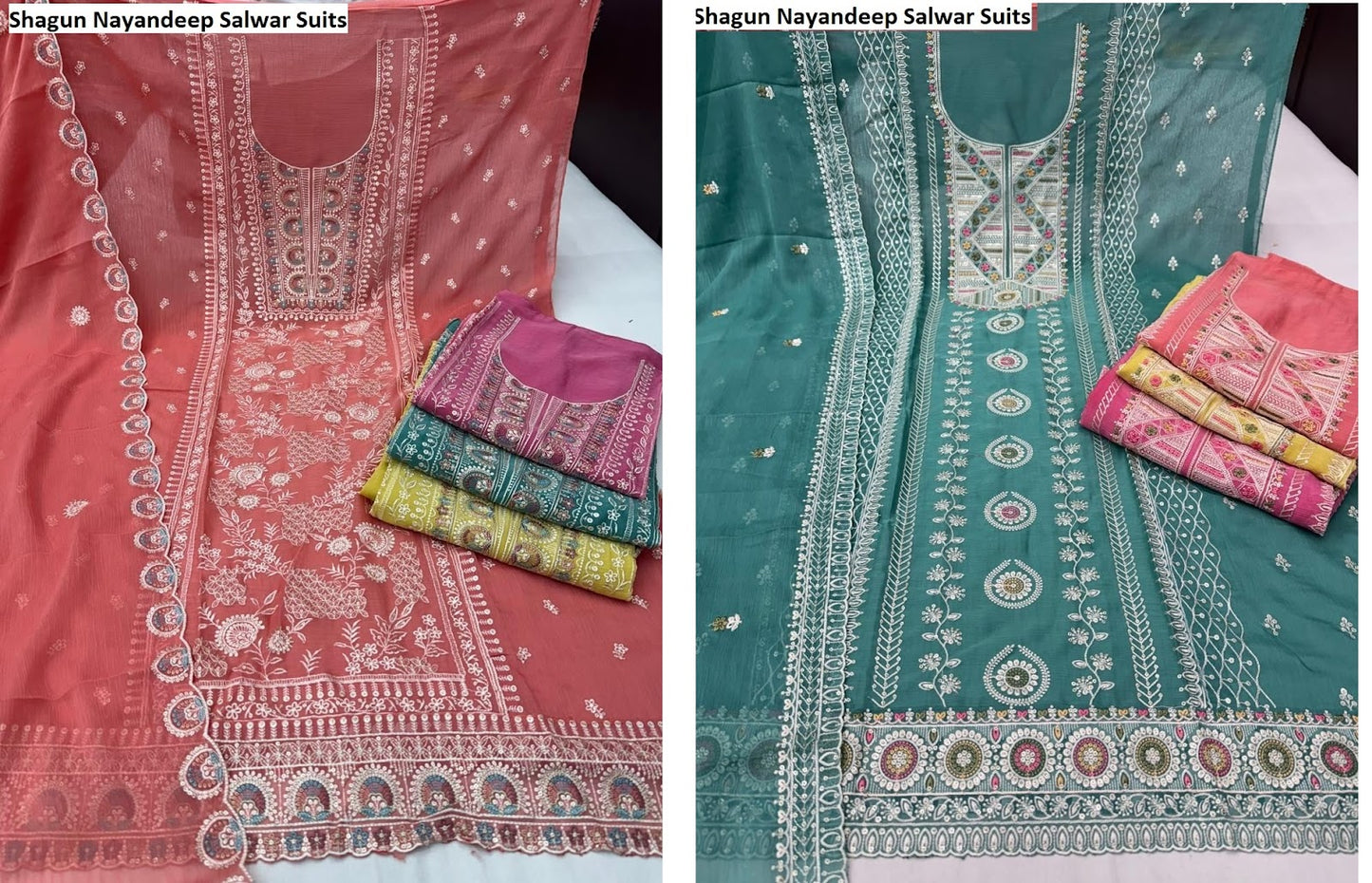 Shagun Nayandeep Organza Salwar Suits Supplier Gujarat