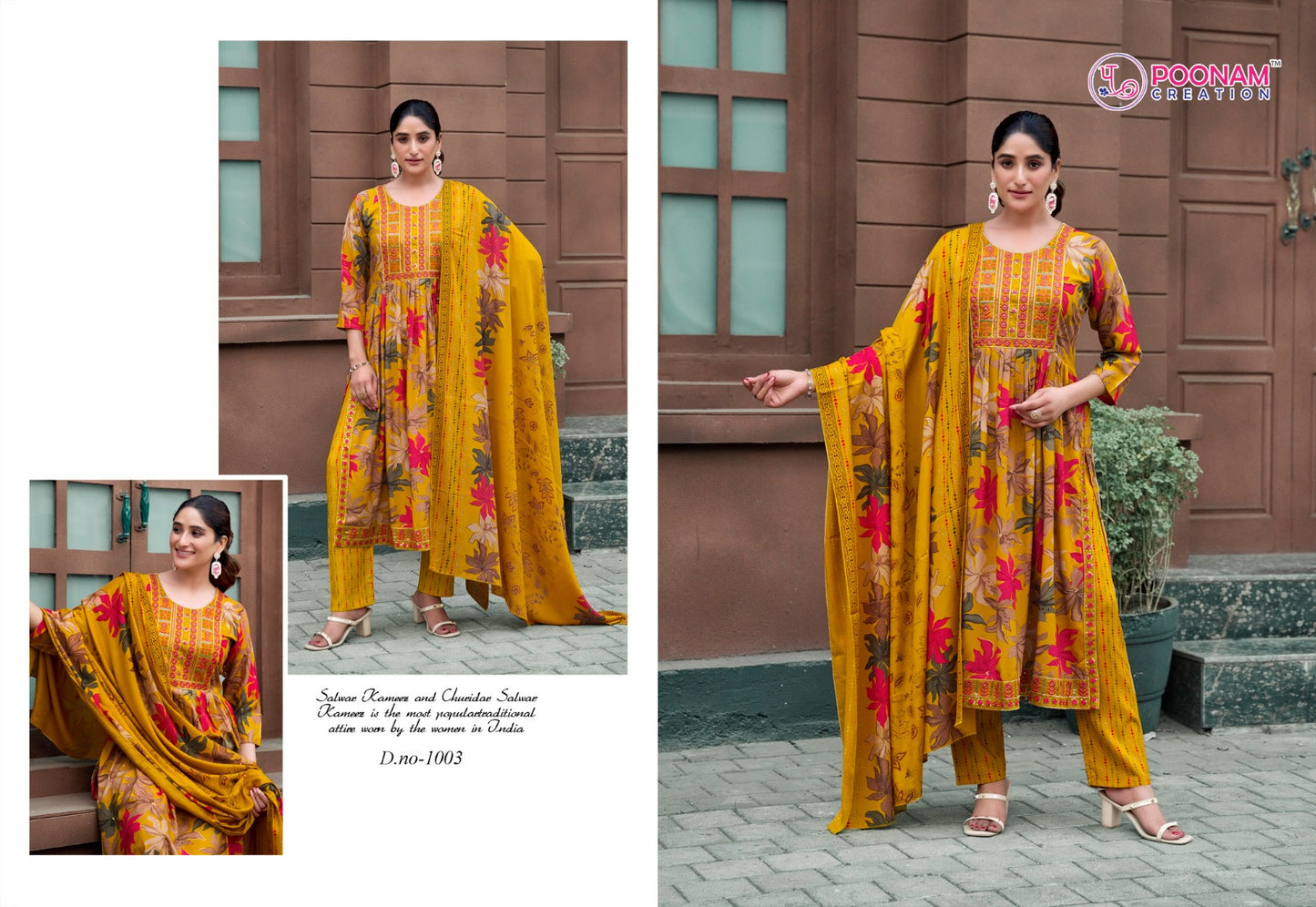 Shagun Poonam Creation Heavy Reyon Readymade Pant Style Suits Exporter Gujarat