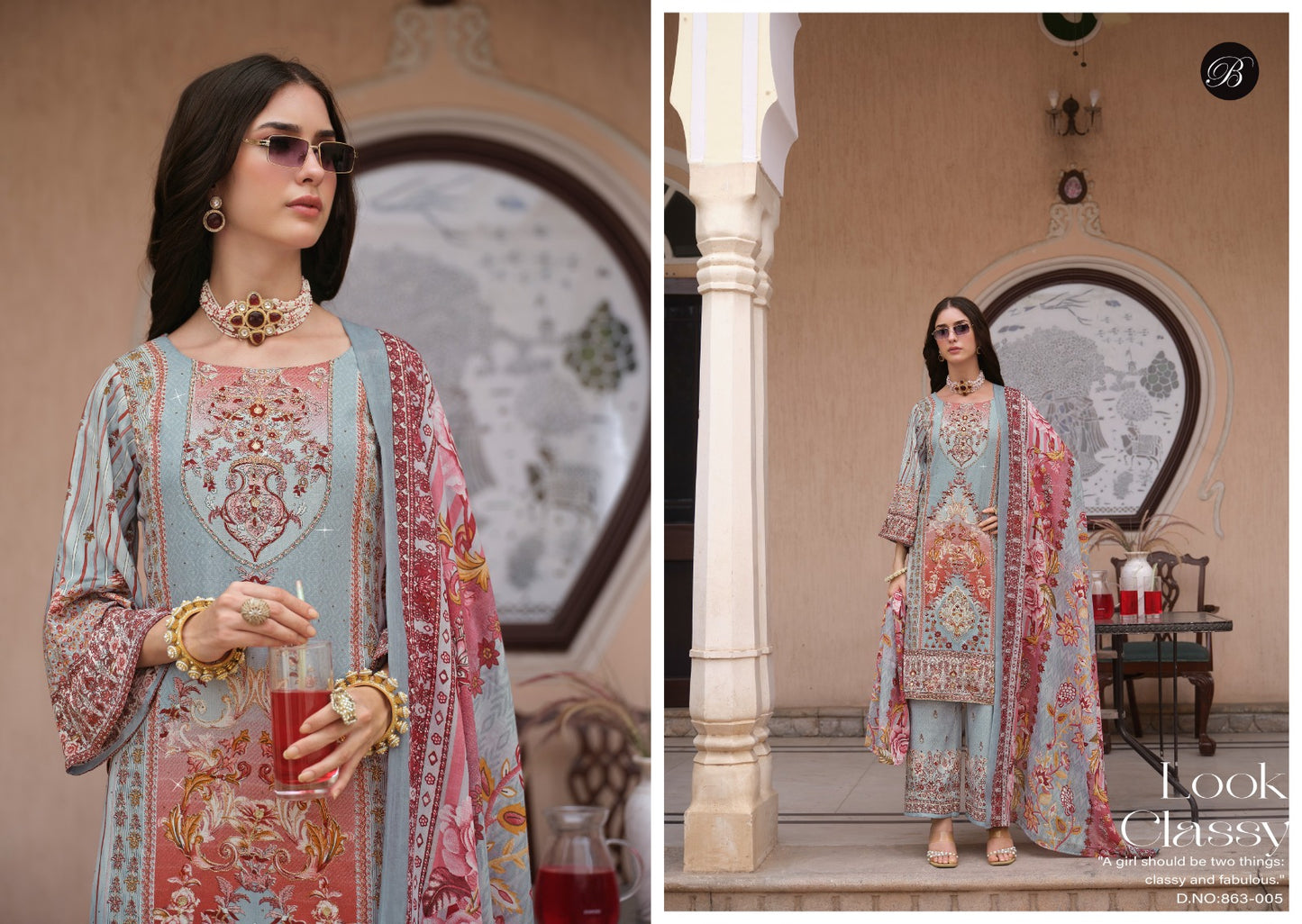 Shaheen Vol 5 Belliza Designer Studio Viscose Rayon Karachi Salwar Suits Wholesaler India
