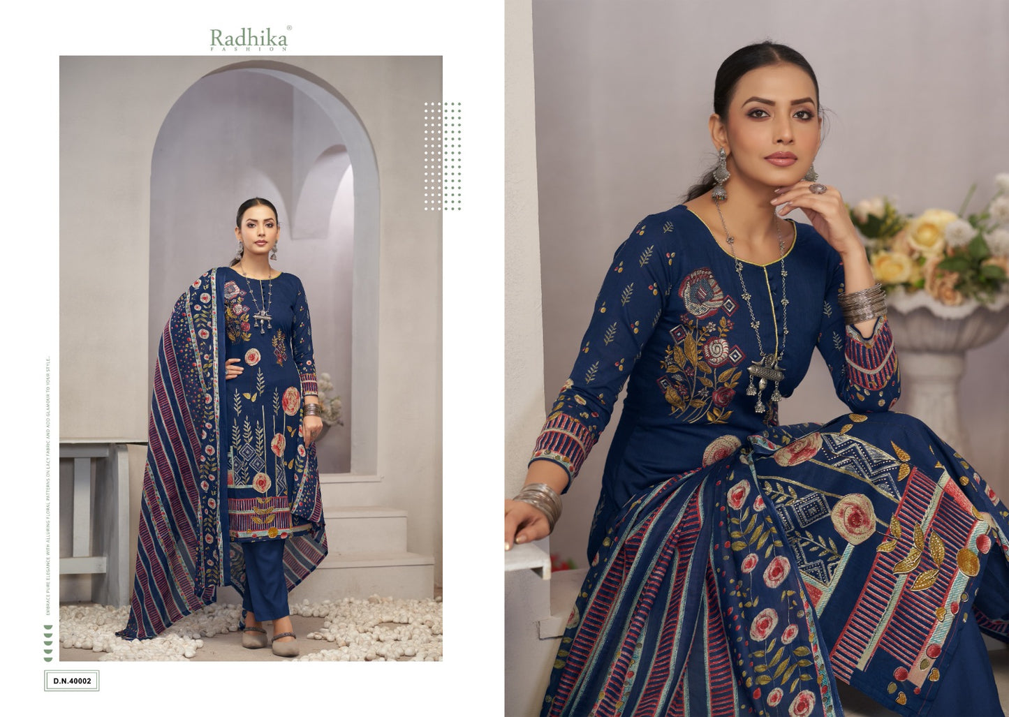 Shajiya Radhika Fashion Azara Lawn Cotton Karachi Salwar Suits Supplier Gujarat