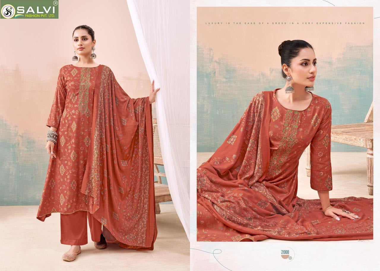 Shalini Winter Vol 2 Salvi Fashion Viscose Pashmina Suits Exporter Ahmedabad