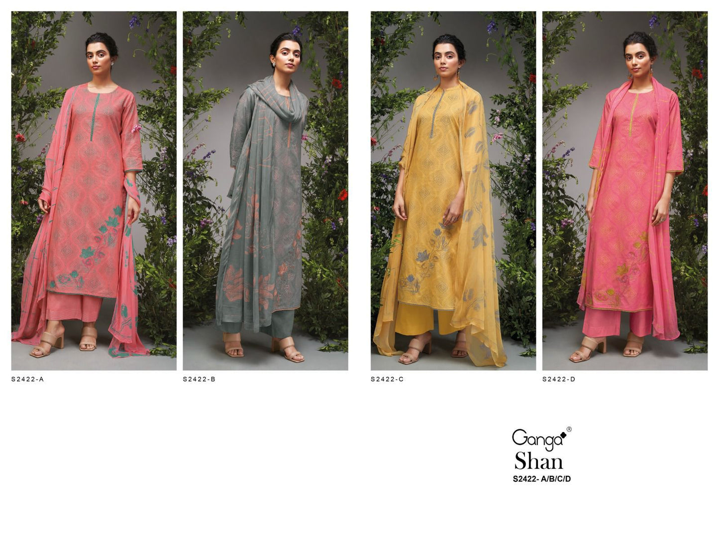 Shan 2422 Ganga Cotton Plazzo Style Suits